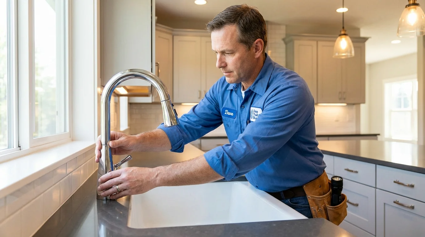 Kitchen faucet installation by Johns Plumbing LLC in Volga