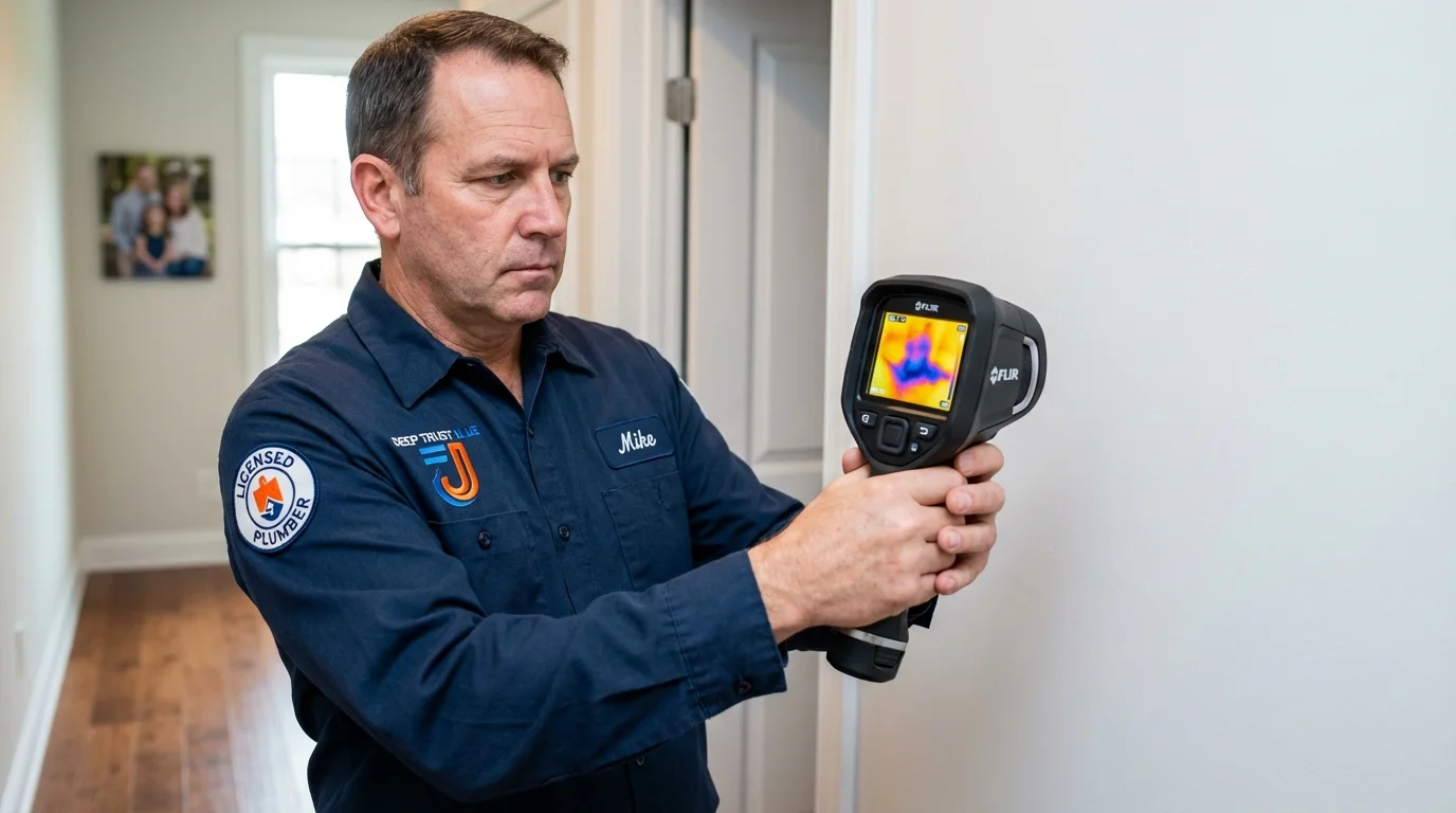 Thermal imaging leak detection by Johns Plumbing LLC in Volga